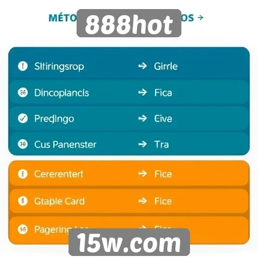 Métodos de pagamento disponíveis no 888hot